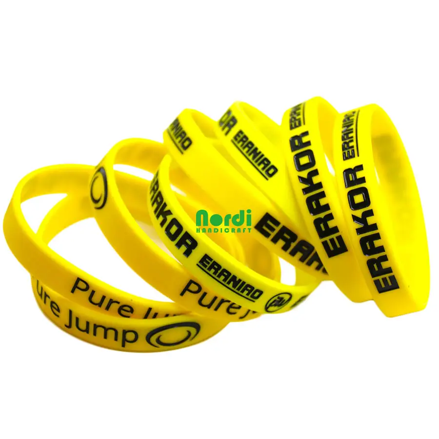 Cheap Price Custom Design Debossed Ink Injected Silicone Wristbands Soft Rubber Bracelets For Event/Sport