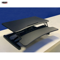 Élévateur pneumatique de table en MDF moderne, hauteur réglable, bureau, maison, assis, station de travail debout, convertisseur de bureau