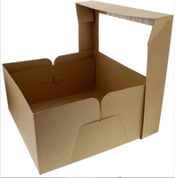Boîtes à gâteaux de mariage en carton avec fenêtre, boîte d'emballage pour gâteaux en papier kraft, boîte à biscuits et pâtisseries jetable pour fête