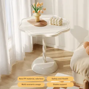 リビングルームの家の家具のための現代アートプラスチックサイドアクリルコーヒーテーブルベッドソファテーブル