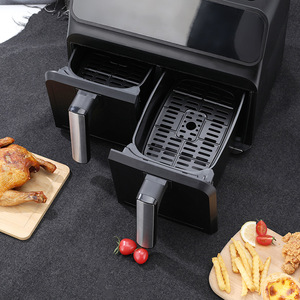 Air Fryer 8L Smart Multi-Functional Household Electric Ceramic Coating Non-Stick Square Black - Product Image 1