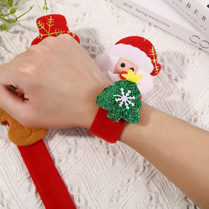 New Style <b>Kids</b> Christmas Tree Slap Bracelets Party Children's Toys Hand <b>Rings</b> Christmas Decorations Bracelet - Product Image 1