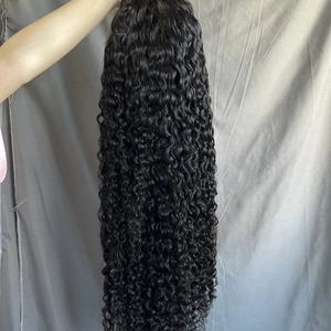 Perruque transparente à dentelle complète, perruque frontale HD à dentelle, perruque ondulée en cheveux humains, 30 pouces, 13x4, perruque frontale à ondulations profondes Jerry Curly - Product Image 1