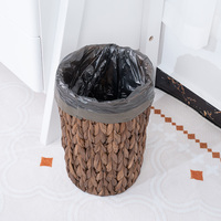 Panier de rangement multifonctionnel pour la maison, en jacinthe d'eau, poubelle, accessoire pour la salle de bain, le salon, rangement et organisation