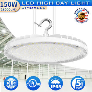 Lámpara LED UFO High Bay de 150W/120W/90W 5000K 100-277VAC BLANCA, regulable de 0-10V, para techo, almacén, garaje. - Product Image 2