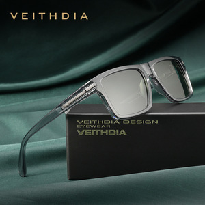 Óculos de Sol Masculinos Veithdia 7918 Oversized <span class=keywords><strong>Cat</strong></span> Eye TAC Antirreflexo com Bloqueio UV para Uso Diário, Praia e Direção - Lançamento 2026 - Lentes de Sol Fashion - Product Image 2