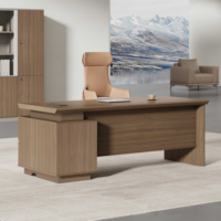 Bureau de direction en bois moderne et élégant Table de bureau classique pour patron ou président Meubles pour espaces exécutifs