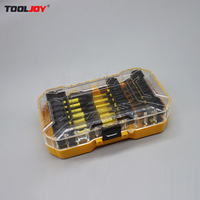 Kit complet de 41 embouts de tournevis à chocs jaunes en acier S2 avec zone de torsion, tige hexagonale 1/4, embouts Phillips et Torx, accessoires pour outils électriques