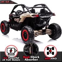 Voiture électrique pour enfants 2 places 4x4 24V, Can-Am Maverick sous licence, UTV, télécommande, jouet pour enfants