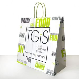 Papel Kraft Clásico con Logotipo Personalizado, Reciclable, Degradable, con Grabado, para Supermercados, Exposiciones, Compras, Regalos, Plano/Trenzado - Product Image 2