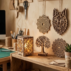 Plaques de contreplaqué carrées en tilleul de 8,7x8,7 pouces, épaisseurs 1,5mm, 2mm, 3mm, 4mm, 5mm, avec coins renforcés pour l'expédition et le bricolage en <span class=keywords><strong>bois</strong></span> - Product Image 5