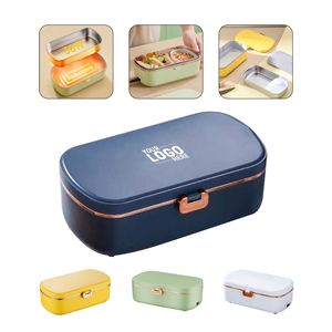 Custom Logo Modern Luxury Portable <b>Hot</b> Food Thermal Container <b>Box</b> 304 Stainless Steel Insulated Electric <b>Lunch</b> <b>Box</b> - Product Image 2