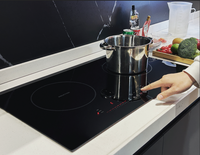 Sensor Touch Double 2 Brûleurs Céramique-Verre Petite Cuisinière À Induction Double Cuisinière À Induction Cuisinière À Induction Portable