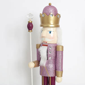 50cm 원목 크리스마스 호두까기 인형 세트, 창의적인 광택 마감 공예 장식, 축제 홈 장식품 및 선물 - Product Image 5