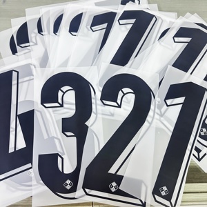Nhà Máy Bán Buôn Jersey Thể Thao Số Lượng Và Tên Bóng Đá Truyền Nhiệt T Áo Sơ Mi In Ấn Vinyl Chữ Cái Và Bóng Đá Tùy Chỉnh Số - Product Image 2