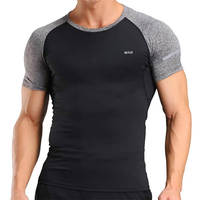 T-shirts personnalisés avec logo d'entreprise, vêtements de sport pour la musculation, vente en gros, t-shirts noirs pour hommes, t-shirts techniques de course doux et unis