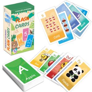 Juguete Educativo Valioso, Tarjetas de Memoria con Letras, Números, Colores y Formas, de Doble Cara, para el Aprendizaje de Niños Pequeños - Product Image 1