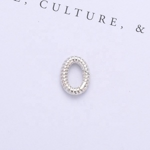 Đầu Nối Mặt Dây Chuyền Đẩy Cổng Hình Bầu Dục Mạ Vàng 18K Tùy Chỉnh Màu Bạc 925 Khóa Móc Khóa Lò Xo Nhỏ Có Vòng Lặp - Product Image 6