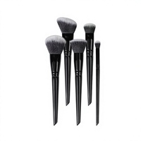 Ensemble de 12 pinceaux de maquillage professionnels de luxe, haute qualité, avec logo personnalisé, pour poudre, fard à paupières, gloss, correcteur et baume à lèvres, format voyage