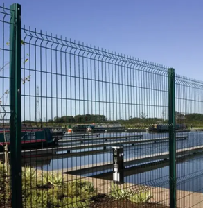 Clôture en treillis métallique soudé incurvé 3D moderne, facile à installer pour la maison/le jardin, <span class=keywords><strong>vue</strong></span> dégagée, durable, clôture extérieure, grande quantité en stock - Product Image 1