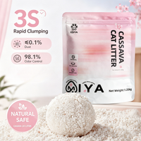 Litière pour chat naturelle à base de tapioca et de manioc, à agglomération rapide, faible en poussière, granulés doux, hypoallergénique, écologique, en vrac