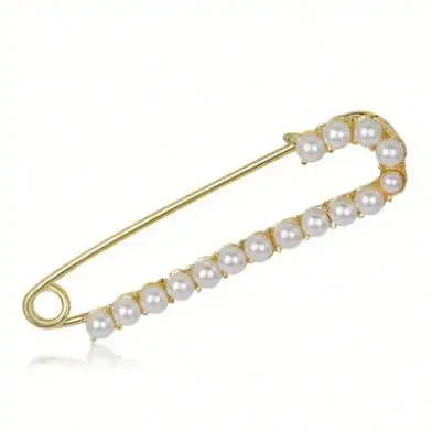 Custom Fashion Pearl Brooch, Korea Wedding Broches, Christmas Gift Safety Hijab Pin