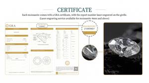 GRA-Zertifizierte 3,4ct Moissanit Sternenfluss-Halskette S925 Sterling Silber 18K Weiß<span class=keywords><strong>gold</strong></span> Plattiert Lächelnder Gebogener Anhänger Geschenk für Frauen - Product Image 5