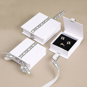 HONPAK Eco-Friendly Premium Recycled <strong>Paper</strong> <strong>Small</strong> Jewelry Gift <strong>Box</strong> with Velvet Insert for Ring Necklace Organizer - Product Image 4