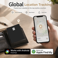 Kompatibel dengan IOS dan Android, Desain Ukuran Kartu Bank, Tahan Air IP68, Pengisian Daya Nirkabel, Jaringan Global, Dapat Ditemukan