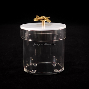 명확한 Judaica 유태인 루사이트 저장 음식 사탕 상자 U 뚜껑 아크릴 루사이트 쿠키 항아리 - Product Image 3
