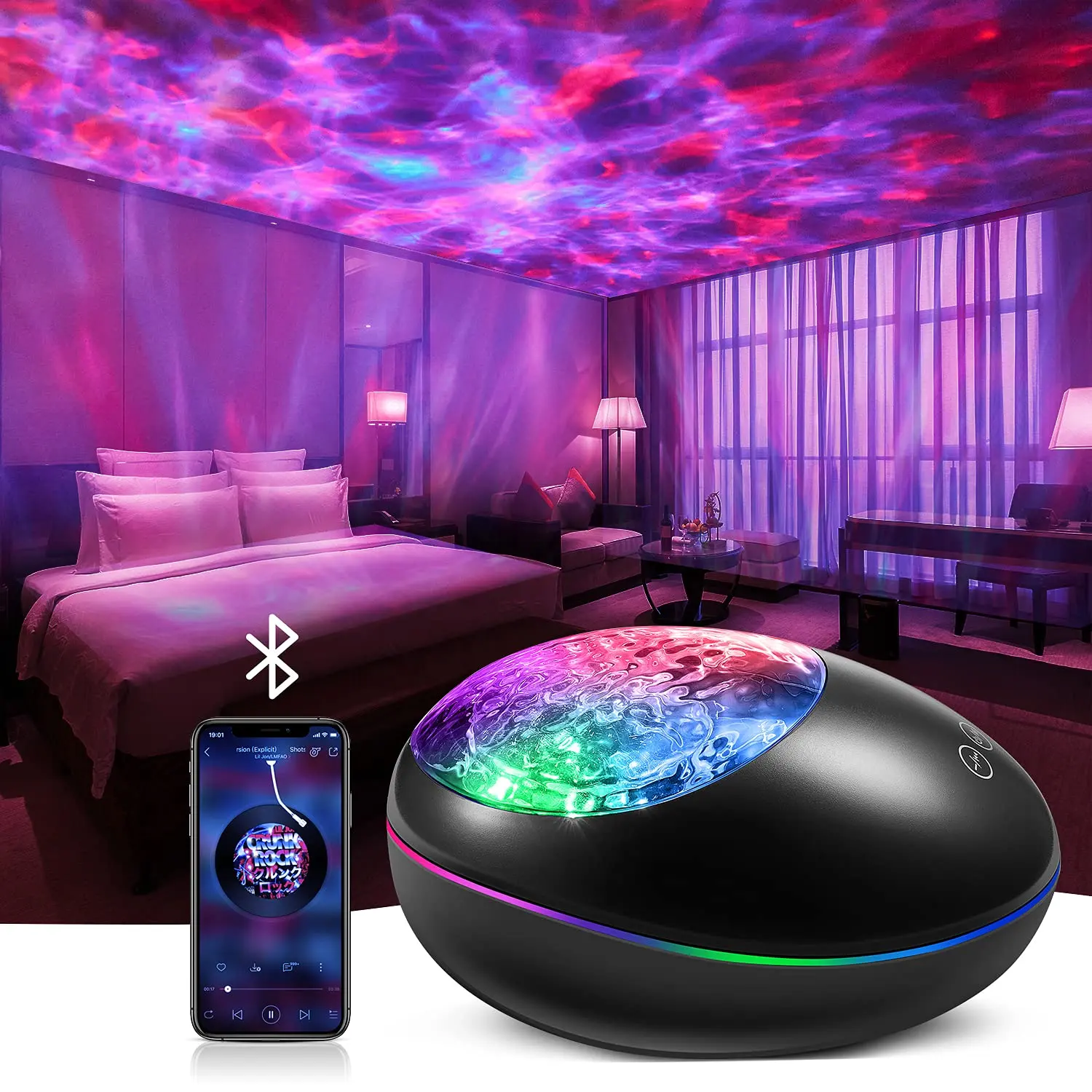Galaxy Projector Room Party Home Epicgadget Laser Star Projector Ocean Wave Night Light Projection With Bluet