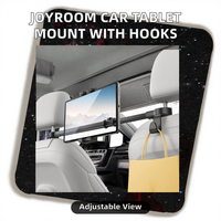 Support de tablette réglable en plastique pour appuie-tête de voiture avec fixation bilatérale pour iPad/tablettes et smartphones, 2 crochets