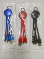 Cable DE DATOS USB luminoso con logotipo luminoso 3 en 1 personalizado con capacidades de carga múltiple LED para fines promocionales