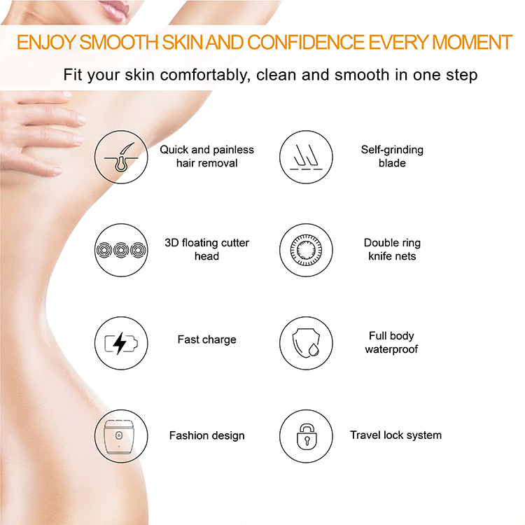Wholesale Female Epilator Rechargeable Lady Hair Removal Shaver for Women Electric Bikini Trimmer Professional Shaving Machine
