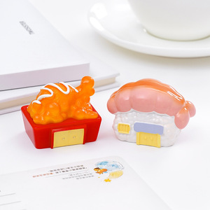 KI yuewu Thé au lait, <span class=keywords><strong>Barbecue</strong></span>, Poulet frit, Food House, Accessoires décoratifs DIY, Petits ornements de table de voiture - Product Image 4