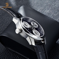 Montre OEM unique à mouvement mécanique rotatif automatique à heures sauteuses, boîtier en acier inoxydable, fabricant de montres haut de gamme