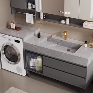 Gabinete Integrado Balcón Pizarra <span class=keywords><strong>Lavabo</strong></span> Baño Tocador <span class=keywords><strong>Lavabo</strong></span> <span class=keywords><strong>para</strong></span> Balcón Pequeño Espacio <span class=keywords><strong>para</strong></span> <span class=keywords><strong>Lavabo</strong></span> <span class=keywords><strong>Lavadora</strong></span> - Product Image 2