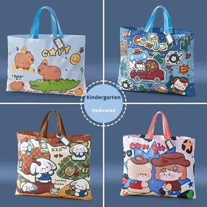 Lindo estilo de dibujos animados impermeable Oxford edredón bolsa de almacenamiento bolso de moda para jardín de infantes y almacenamiento de edredón portátil para niños - Product Image 4