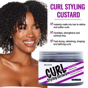 Produits coiffants pour le <span class=keywords><strong>curling</strong></span> Soin des cheveux Produits coiffants Rehausseurs de boucles Définissant la crème frisée noire - Product Image 2