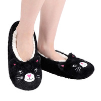 Femmes cadeaux uniques léger confortable chaud mignon Animal pantoufle chaussettes avec pinces semelles antidérapantes floue maison pantoufles chaussettes