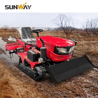 Traktor Crawler Karet Baru 2025, Traktor Mini Pertanian 4x4