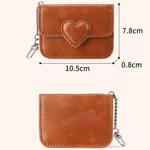 Cartera Compacta de Cuero con Logotipo Promocional, con Bolsillo para Monedas y Ranuras para Tarjetas, Llavero Seguro Antipérdida, Organizador de Identificación - Product Image 3