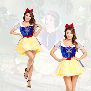Disfraz de Blancanieves con tocado para mujer, disfraz de juego de rol para fiesta de Halloween para adultos - Product Image 1