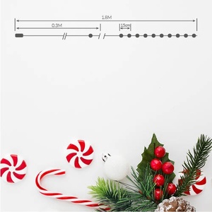 Ghirlanda LED di Babbo Natale da 1,35m a batteria, ideale per decorare a Natale e creare un'atmosfera festosa. - Product Image 1