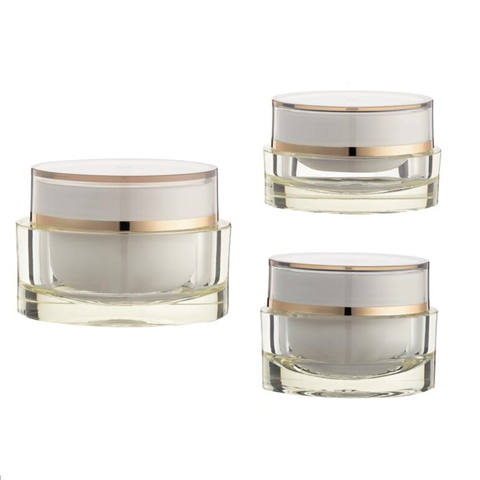 Transparent Acrylic Double Wall  Jar With Screw Cap Tone-up Cream