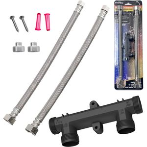 WP596816 Sensor Valve <b>Kit</b> 3/8 In Stainless Steel Flexible Hose For Instant Hot Water Recirculating Pump - Product Image 1