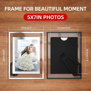 Customized Crystal Glass <b>Gold</b> Photo <b>Frame</b> 8x10 Picture <b>Frame</b> Glass for Tabletop Display Vertical or Horizontal - Product Image 2
