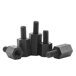 Precio de fábrica, alta calidad, tornillos separadores de nailon negro M2, M2.5, M3, M4, medidas métricas, para placa base, separadores de plástico. - Product Image 1