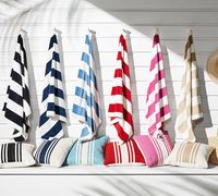 Soft Quick Dry Striped Beach Towels Luxury Oversized Striped Towels for Pool Beach and Travel for Adults Kids