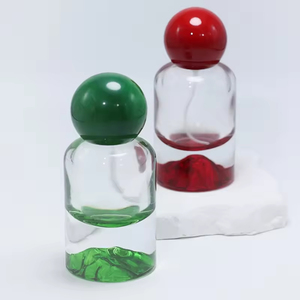 Botellas de Perfume de Vidrio Cilíndricas de 30ml, 50ml y 100ml con Base Dorada, Plateada, Azul, Roja y Verde para Regalo o Fragancia - Product Image 4